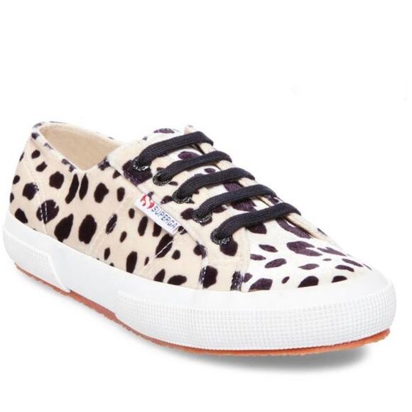 Superga FANVELVETW DALMATIAN velvet leopard dot sneaker US size 8.5 Euro 39.5 - Picture 15 of 15